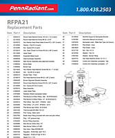 SR RFPA21 Parts List
